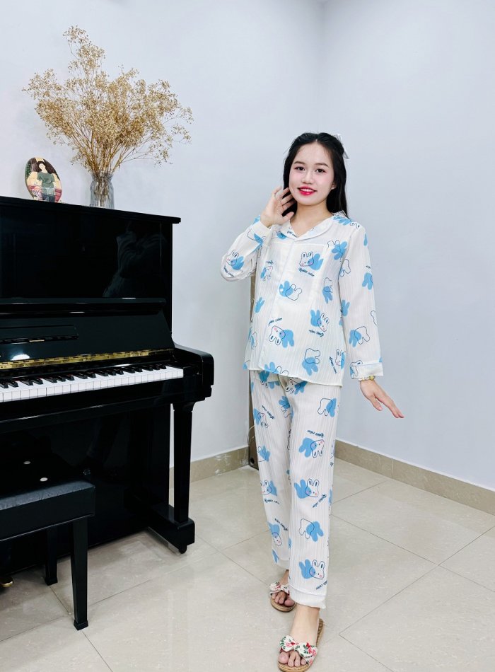 DBA366 - Bộ bầu dài tay hình thỏ siêu xinh